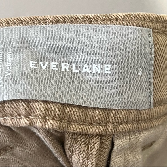 Everlane THE CHINO IN BUTTERSOFT 100% Tencel In Khaki Size 2 Pant Tapered Leg - Picture 10 of 15